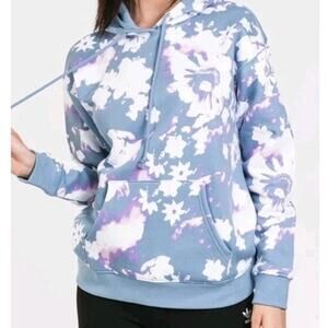 NEW Adidas Acid Floral Hoodie Women’s Medium Purple Pullover Fleece H20441